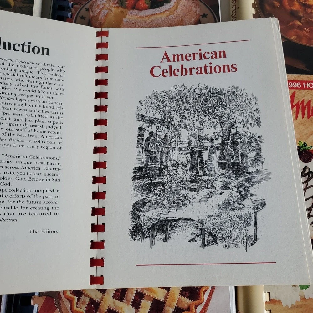 Hometown Collection Americas Best Recipes 1988-1996 Cookbooks Lot 9 Spiral NOS